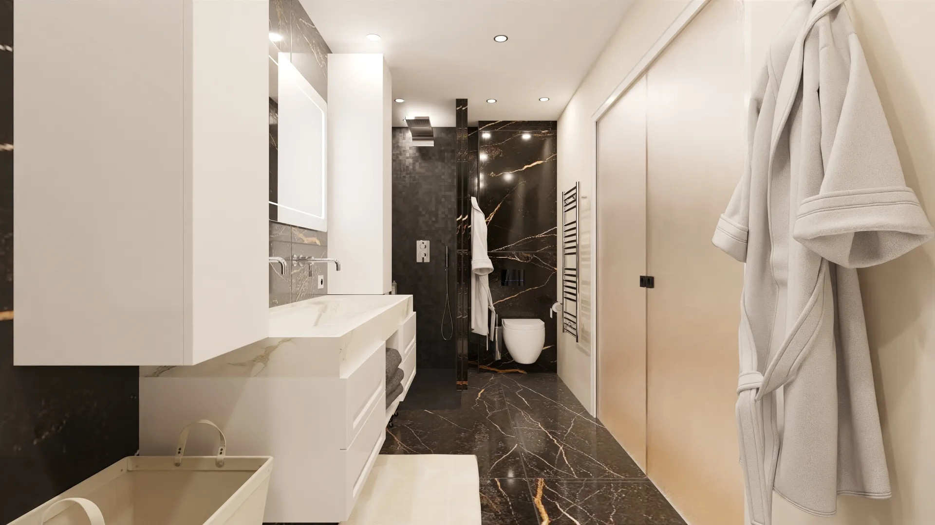 Rénovation complète, réunification de plusieurs appartements d'un petit immeuble
