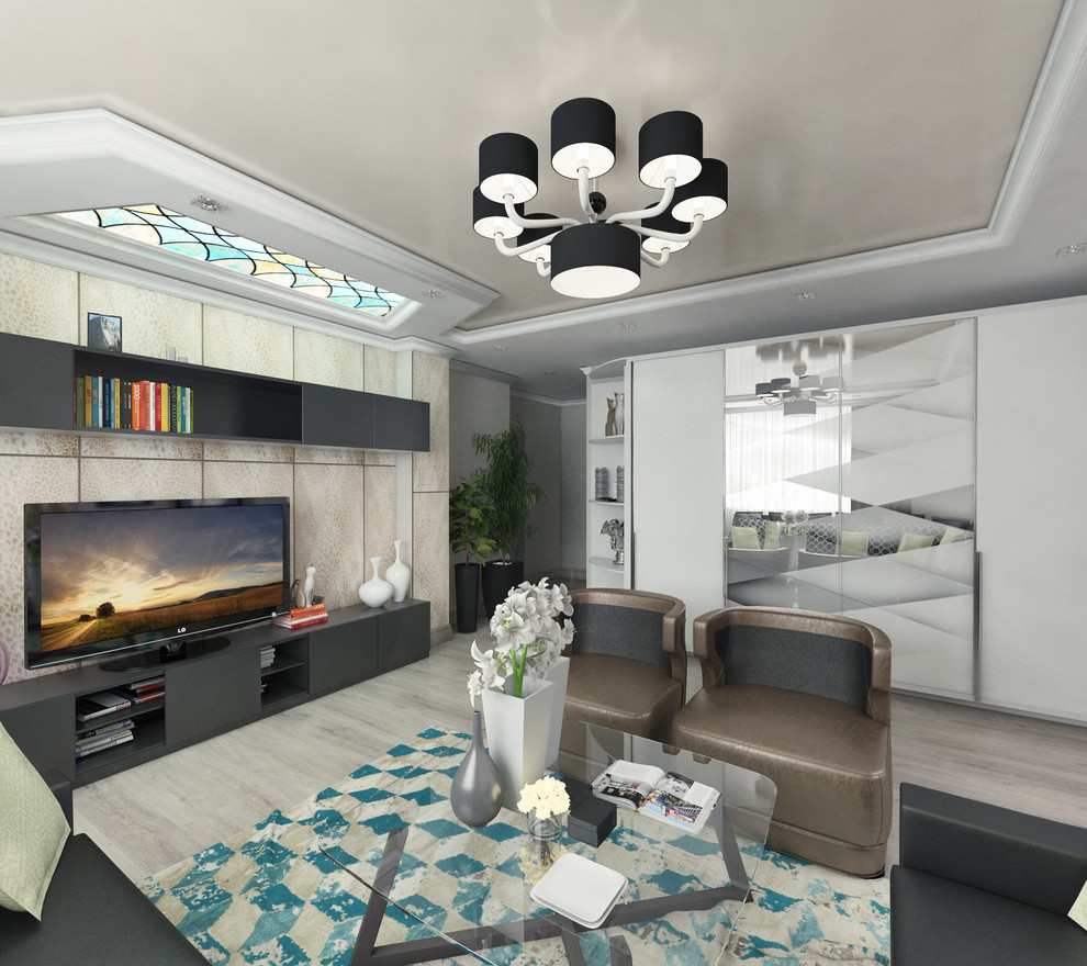 Дизайн интерьеров трёхкомнатной квартиры. Современный стиль.