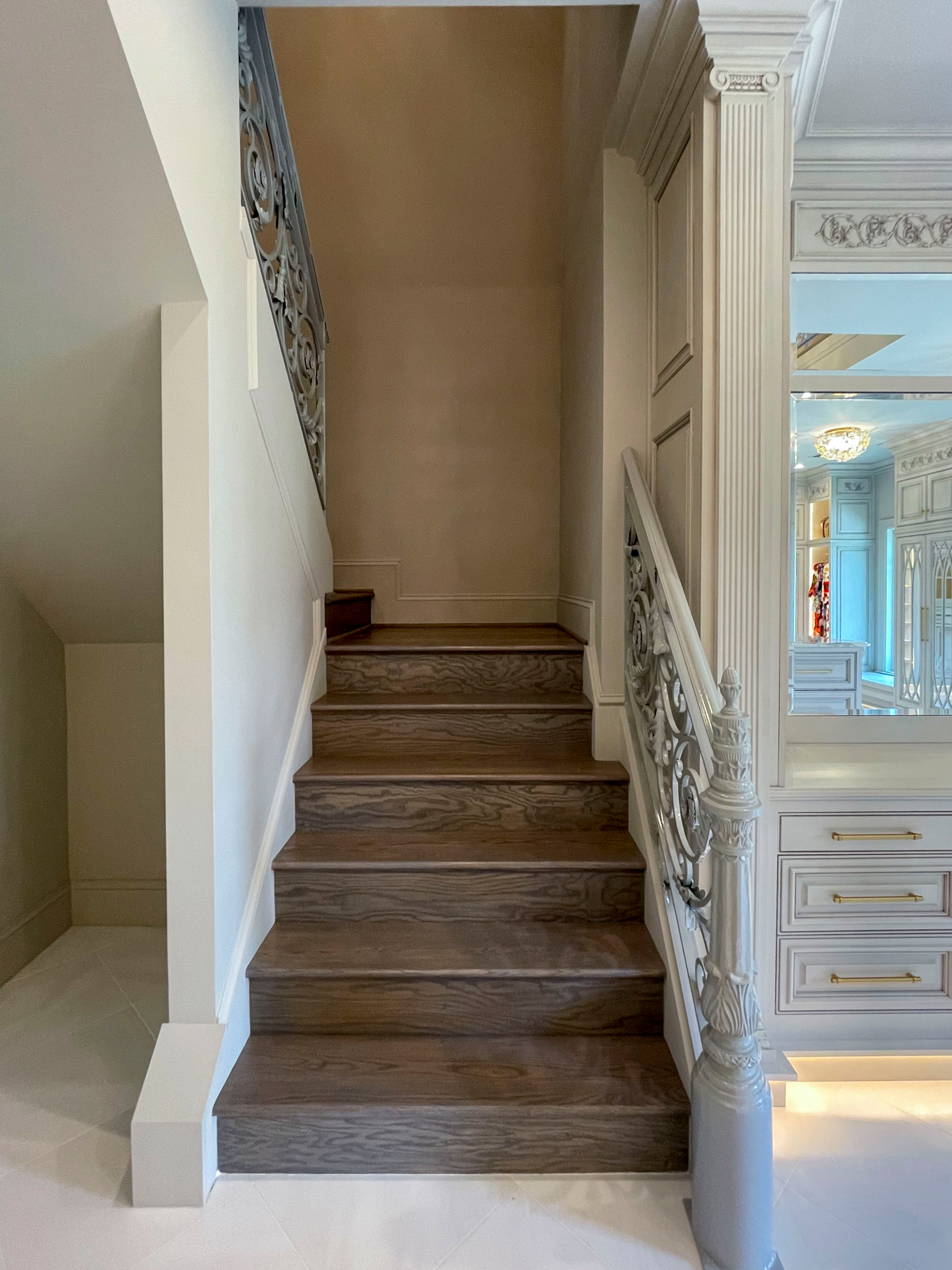 104_Curved Staircases in 18th Century French Inspired Mansion, Mclean VA 22101