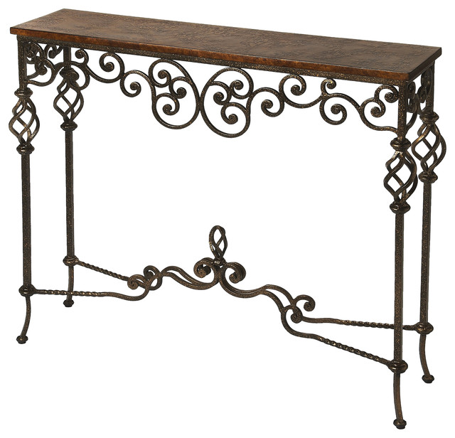 Algiers Wrought Iron Console Table Terranean Tables Algiers Wrought Iron Console Table Terranean Tables By Hedgeapple