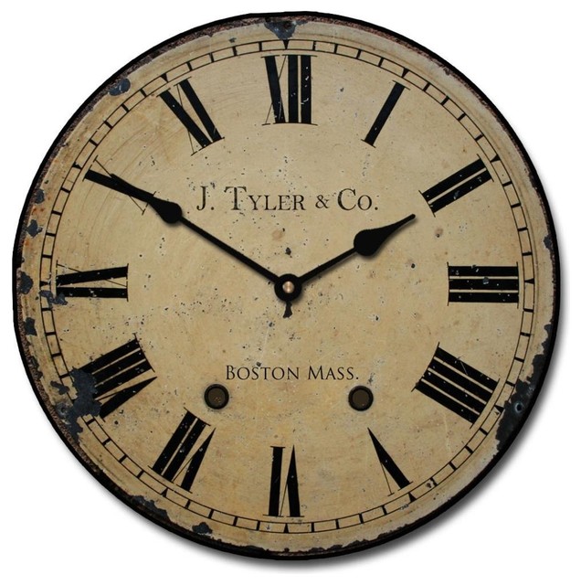 Astor Clock Roman Numerals - Traditional - Wall Clocks 