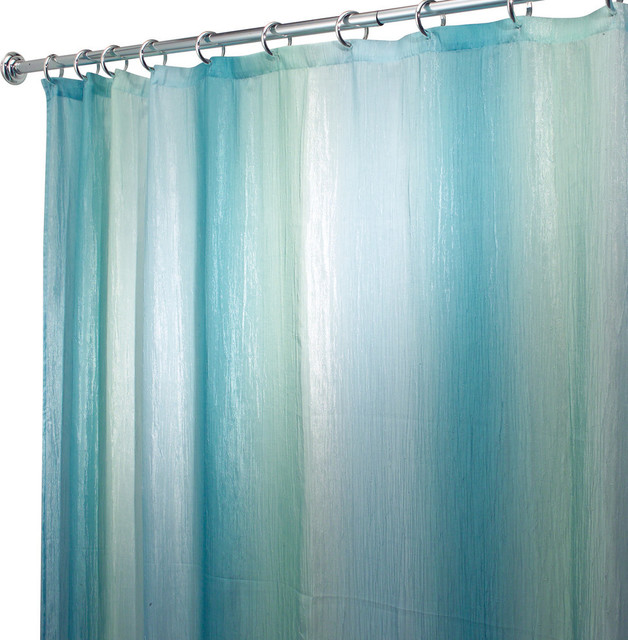 Interdesign Blue And Green Ombre Shower Curtain