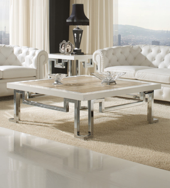 Designer High End Modern White Coffee Table