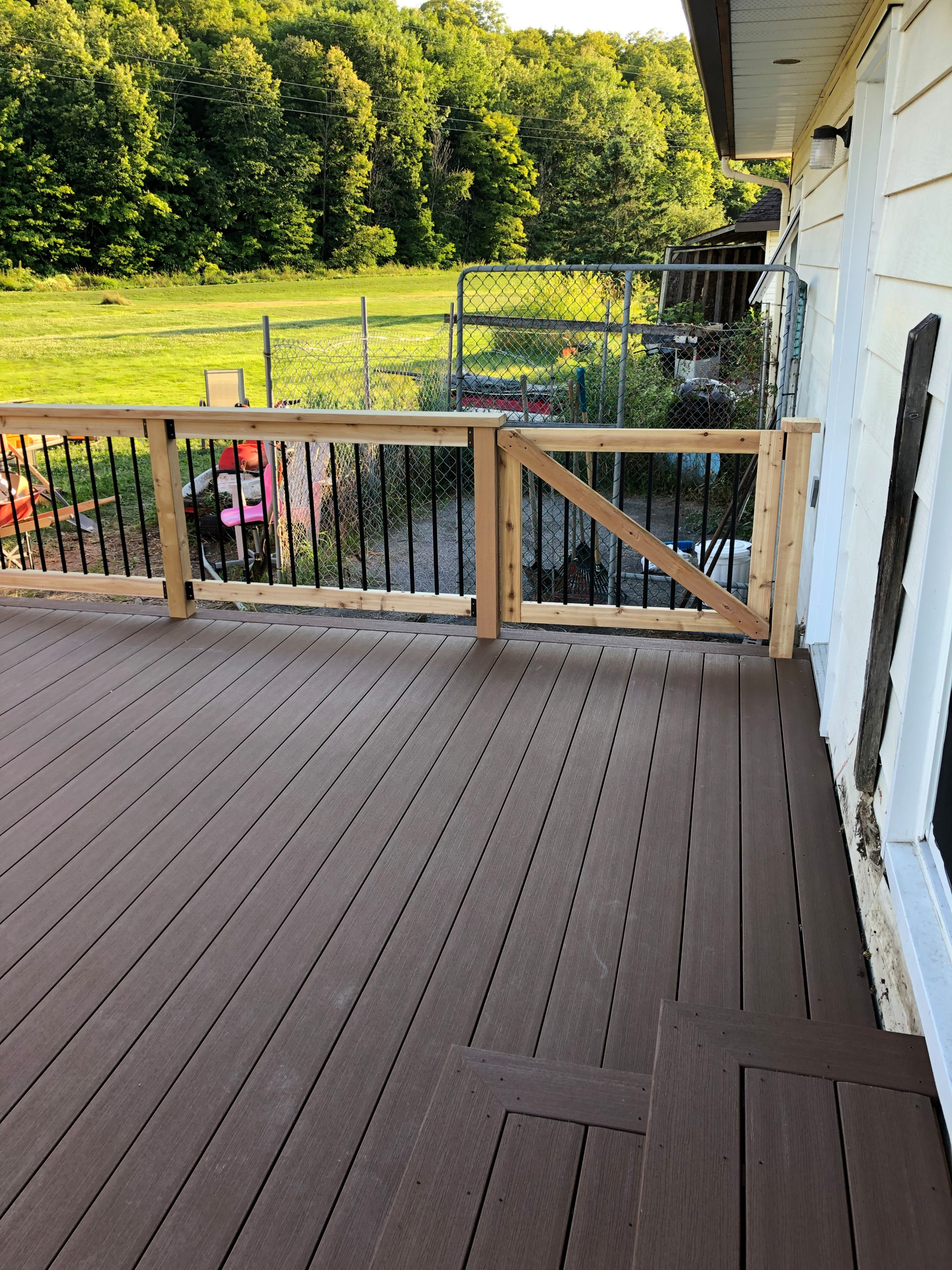 timbertech composite and cedar railing