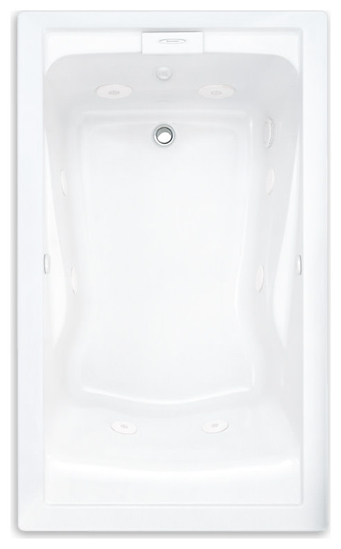 American Standard 2422.VC Evolution 60" Acrylic Whirlpool Bathtub - White