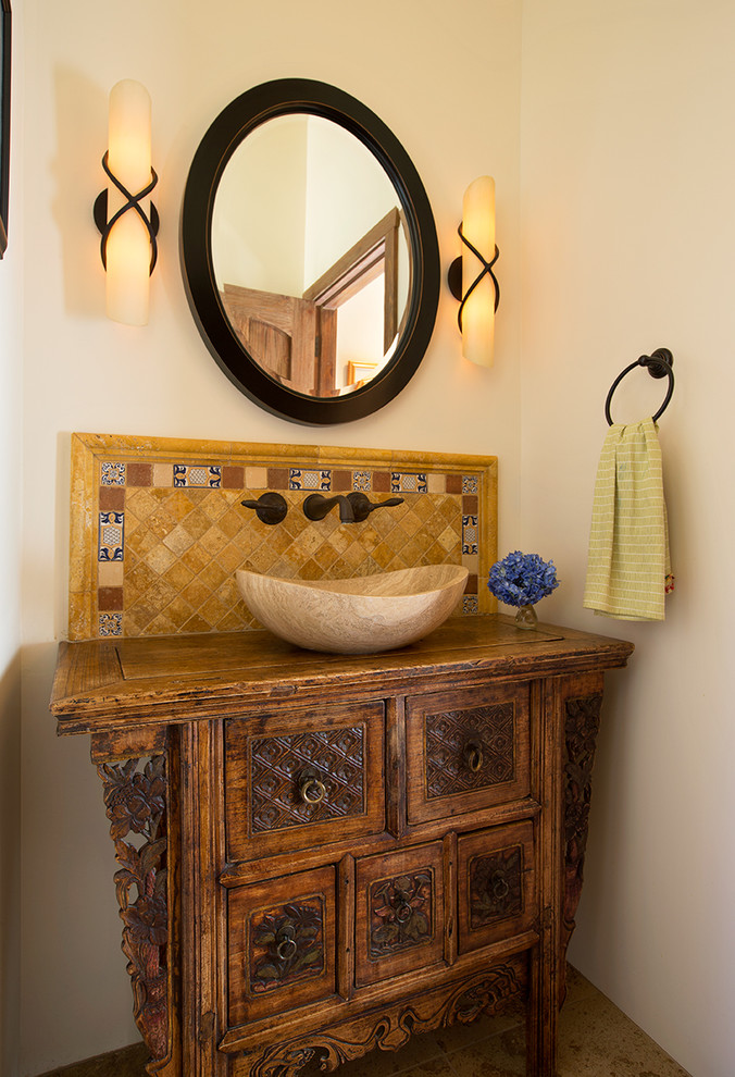 Santa Fe Light Transitional Bathroom Other by Prull Custom Builders