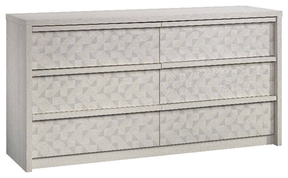 Sauder Harvey Park Engineered Wood Dresser in Glacier Oak Finish