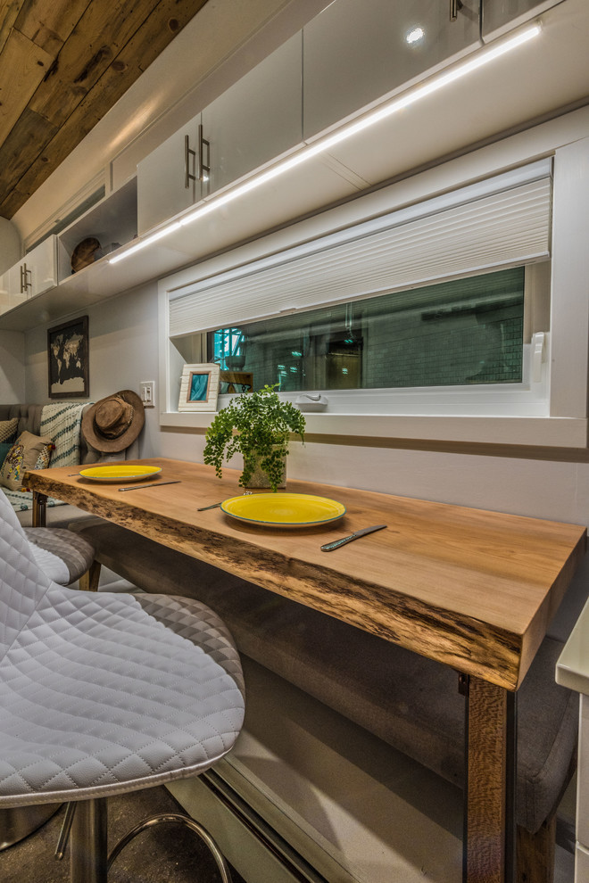 Inspiration for a transitional home design remodel in Edmonton