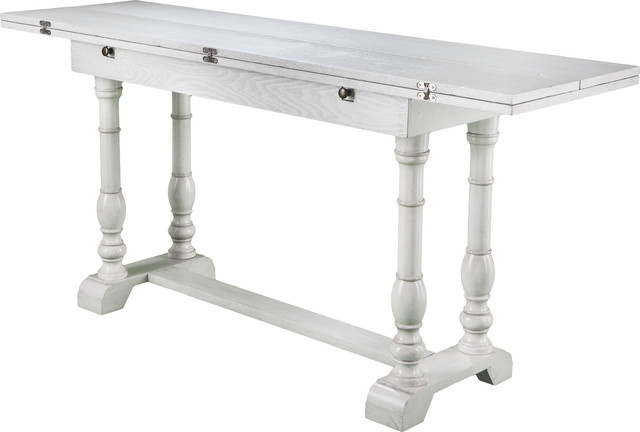 Edenderry Farmhouse Folding Trestle Console To Dining Table Natural