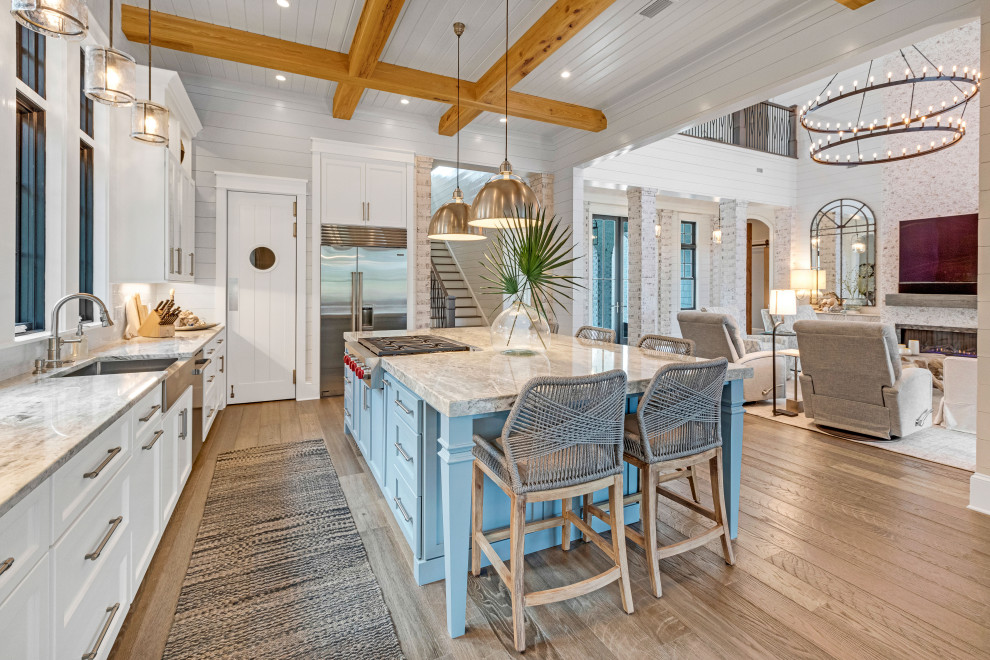 This is an example of a coastal kitchen in Miami.