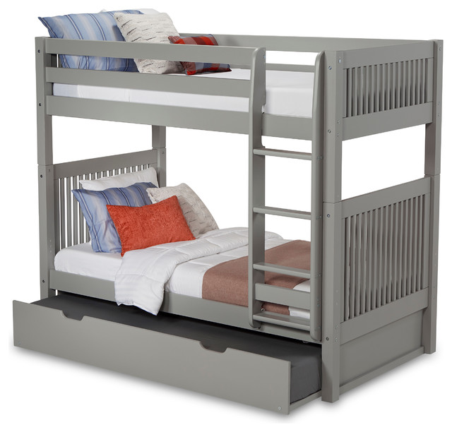 Camaflexi Twin Bunk Bed With Trundle Mission Headboard Review Camaflexi Twin Bunk Bed With Trundle Mission Headboard
