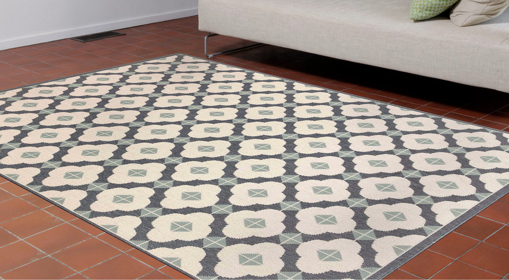 Liora Manne Riviera 7635/33 Modern Tile Navy Wilton Woven Area Rugs, 6