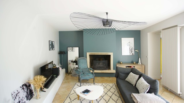 R&eacute;novation compl&egrave;te d'une maison contemporary-vardagsrum