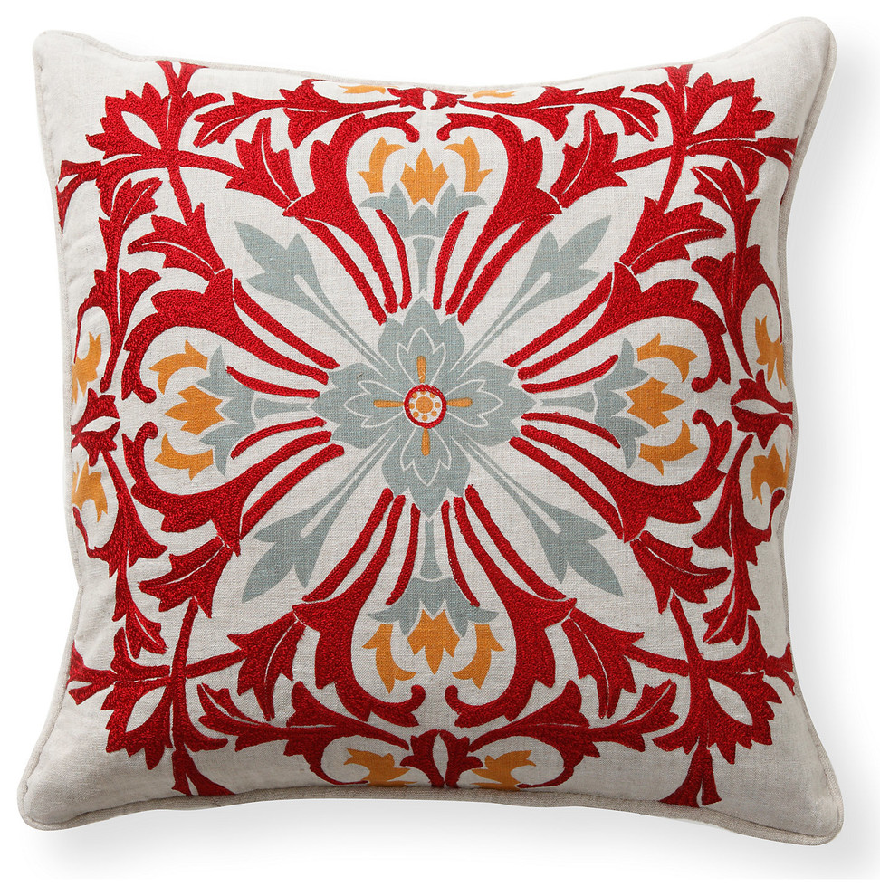 Provence Rouge Tile Pillow