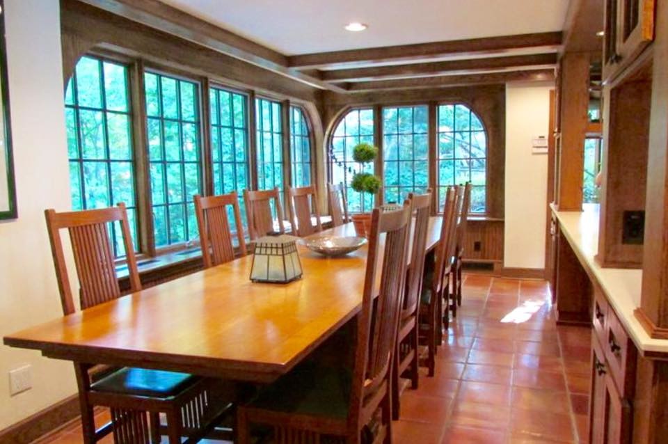Inspiration for a transitional dining room remodel in Chicago