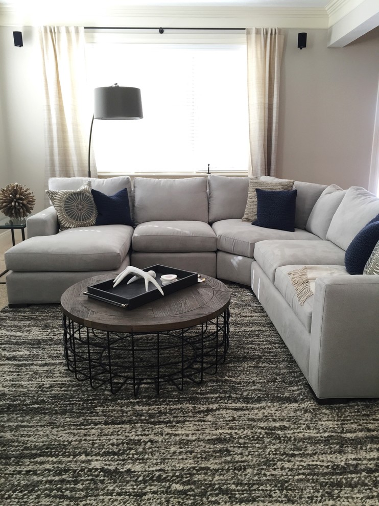 Inspiration for a transitional basement remodel in Indianapolis