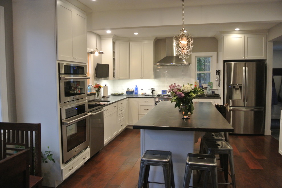 Transitional kitchen photo in Boston