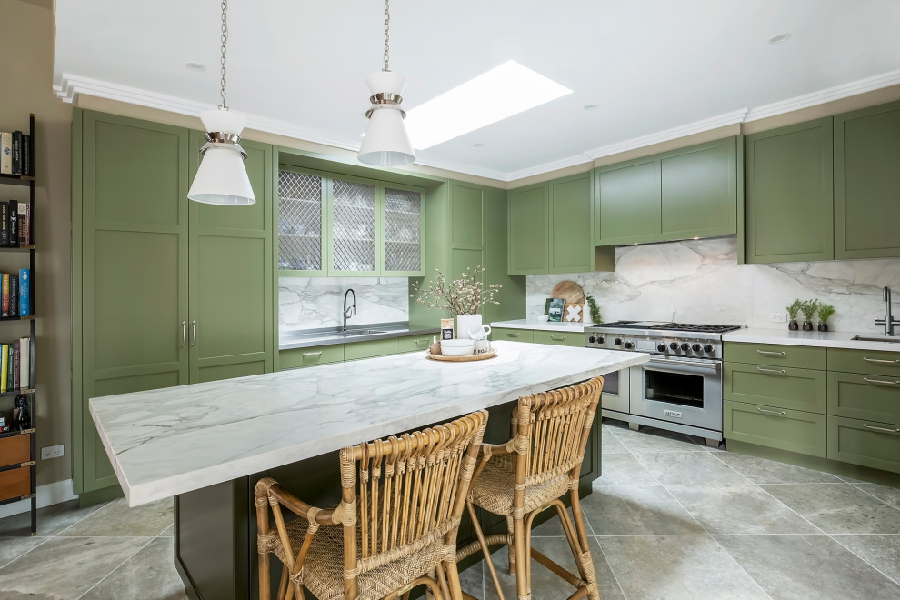 Photo of a transitional kitchen in Sydney.