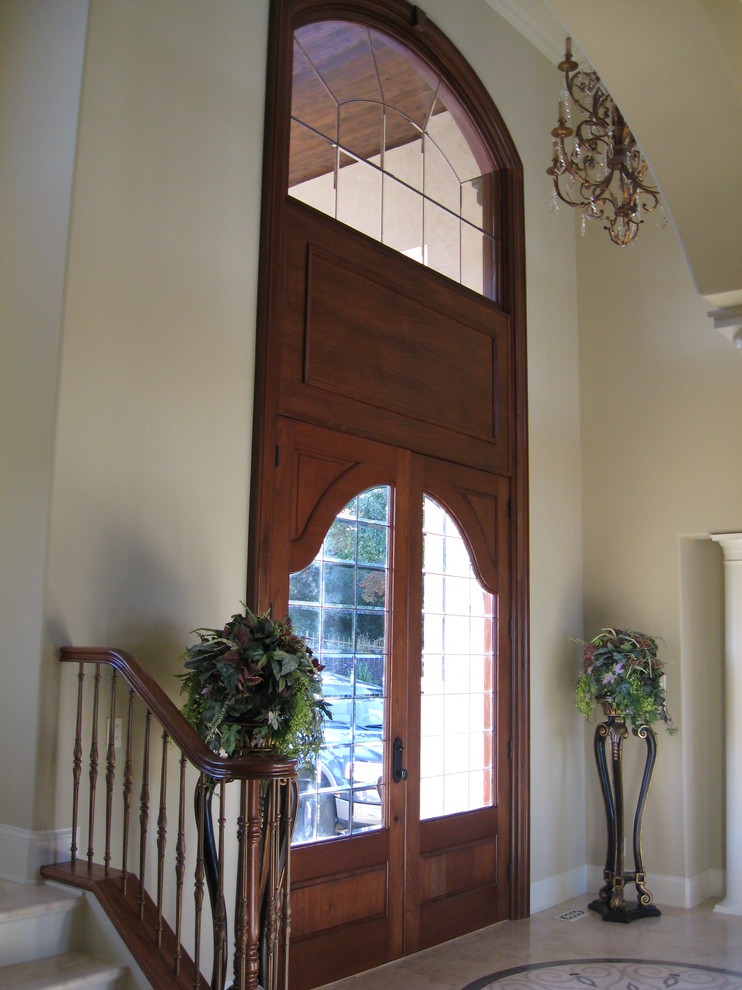This is an example of a mediterranean entryway in Charleston.