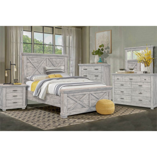 Sunset Trading Crossing Barn 5-Piece Wood Queen Bedroom Set in ...