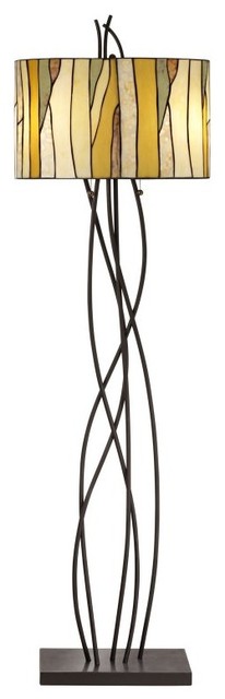 Pacific Coast Oak Vine Floor Lamp, Bronze