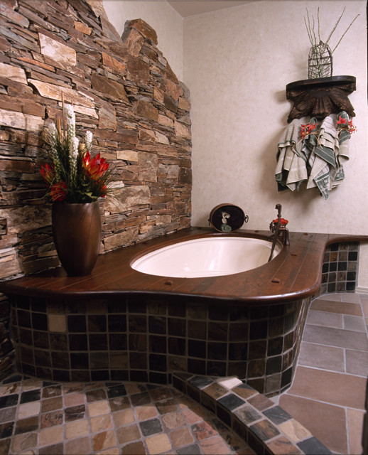 Bathroom - rustic bathroom idea in Phoenix
