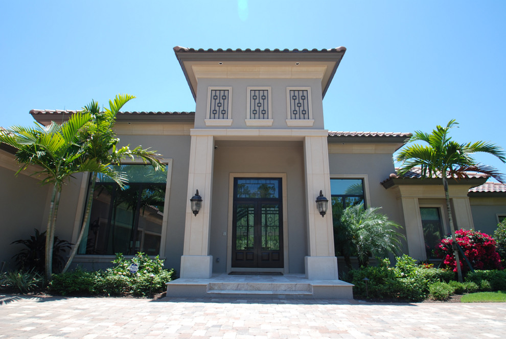 Inspiration for a transitional entryway remodel in Miami