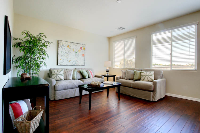 This is an example of a contemporary family room in Phoenix.