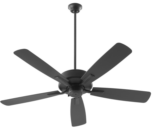Ovation Patio 52 in. Outdoor Fan, Matte Black Transitional Ceiling