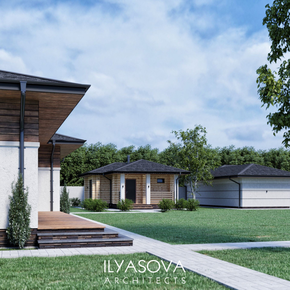 Одноэтажный проект дома в Казани