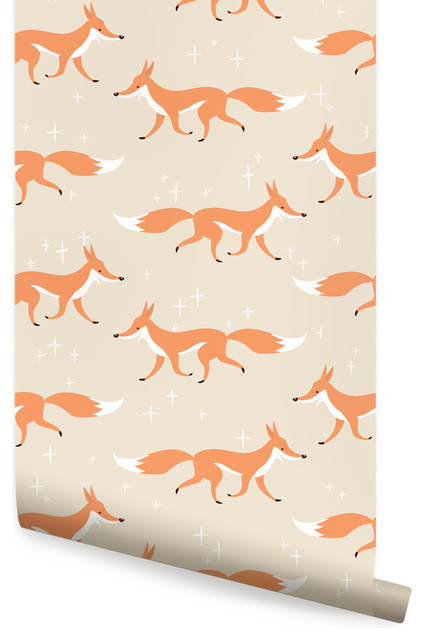 Fox Animal Peel and Stick Wallpaper - Contemporary - Wallpaper - by