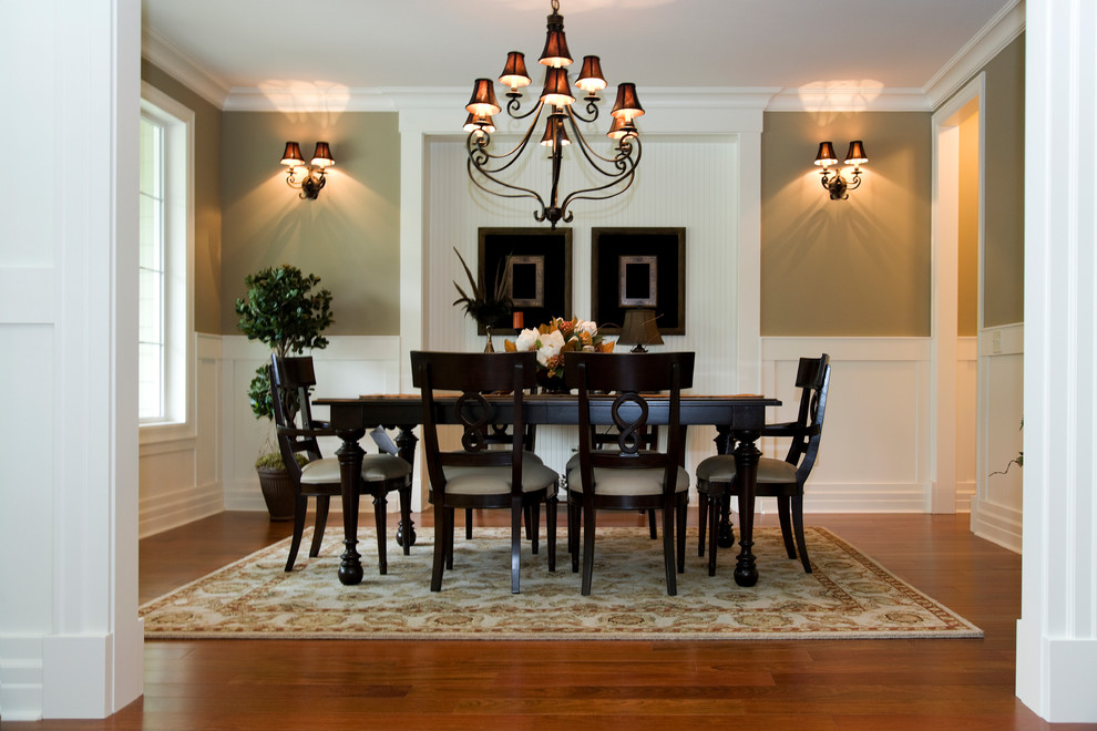 Inspiration for a traditional dining room in Boston.