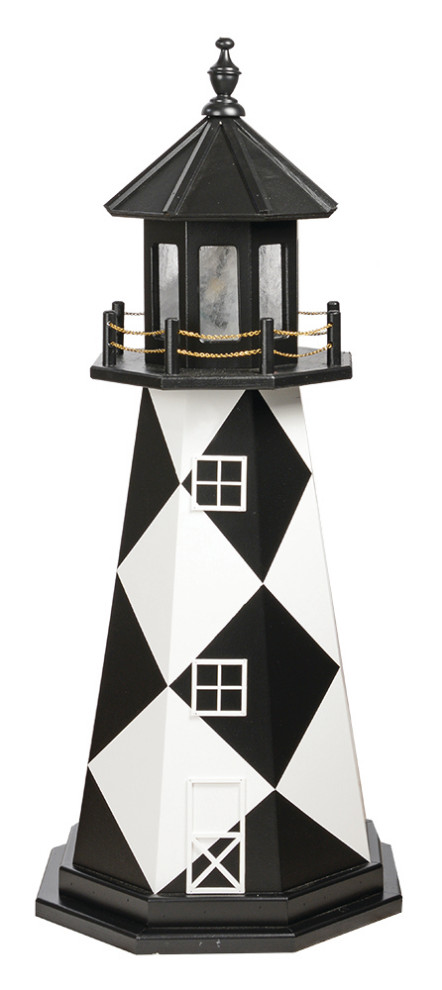 Cape Lookout Hybrid Lighthouse, 3 Foot - Beach Style - Garden Statues ...