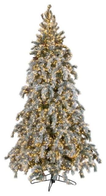 7.5' Forever Tree Snowy Aspen Fir with Cones and Remote