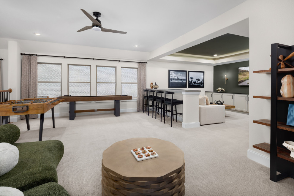 Family room - transitional family room idea in Houston