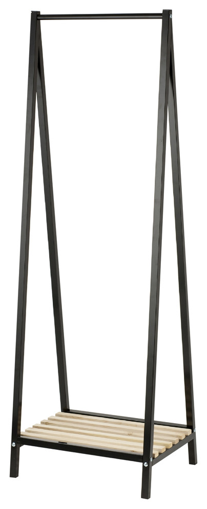 Walter Coat Stand With Shelf, Black