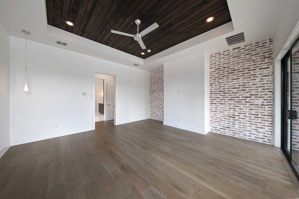 Mid-sized transitional home design photo in Austin