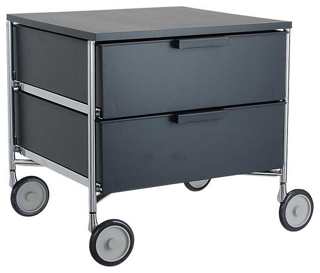 Mobil 2 Drawer Container With Wheels By Kartell Contemporary