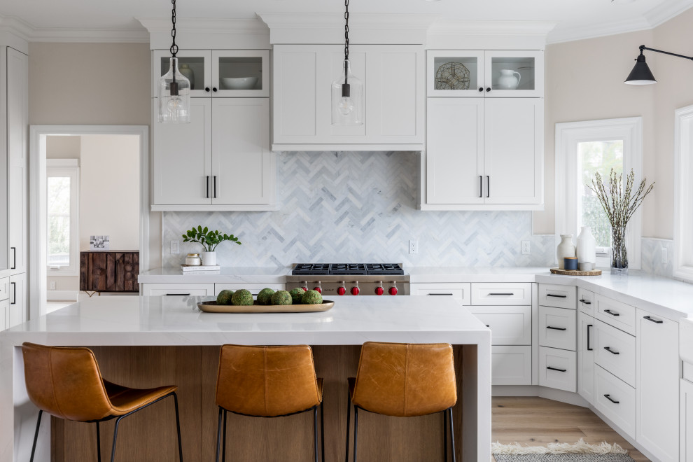 Inspiration for a transitional home design remodel in Orange County