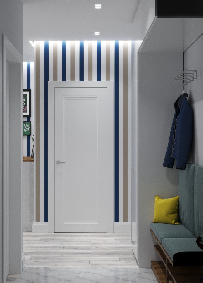 Дизайн квартиры для молодой семьи. Прихожая