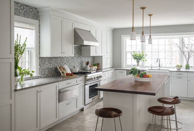 Punch of Blue transitional-kitchen