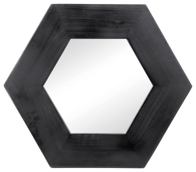 Cameron Wall Mirror, Black Transitional Wall Mirrors by Lighting