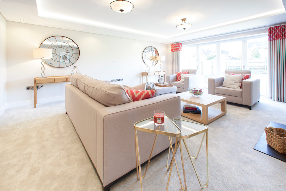 Design ideas for a contemporary living room in Dorset.