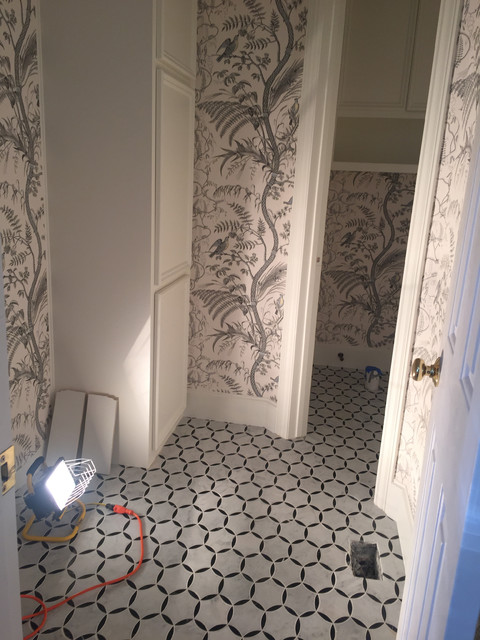 TILE WORK modern-bathroom