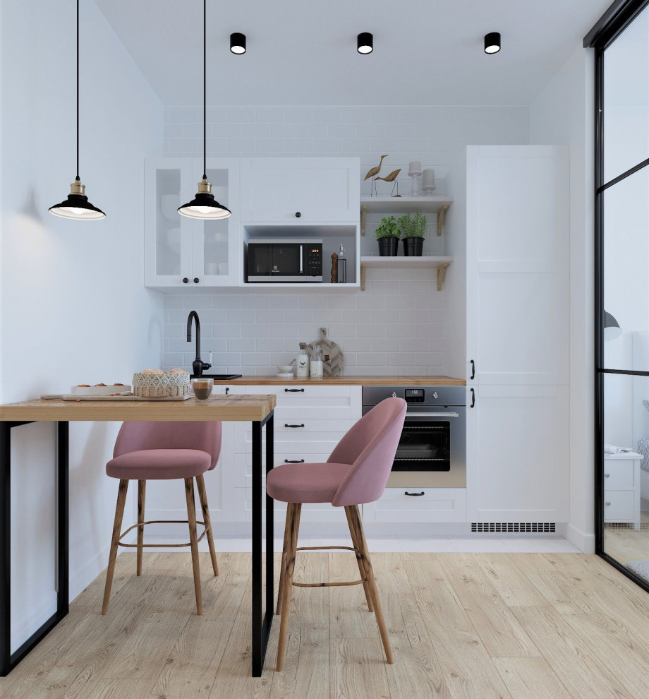 Picture of Small Studio Apartment in Scandinavian Style - Scandinavian - Kitchen ...