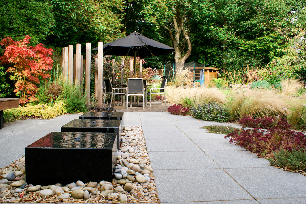 Design ideas for a modern garden in Hertfordshire.