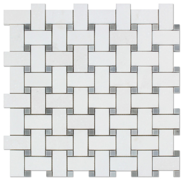 12 X12 Thos White Greek Marble Honed Basketweave Mosaic Tile 12 X12 Thos White Greek Marble Honed Basketweave Mosaic Tile