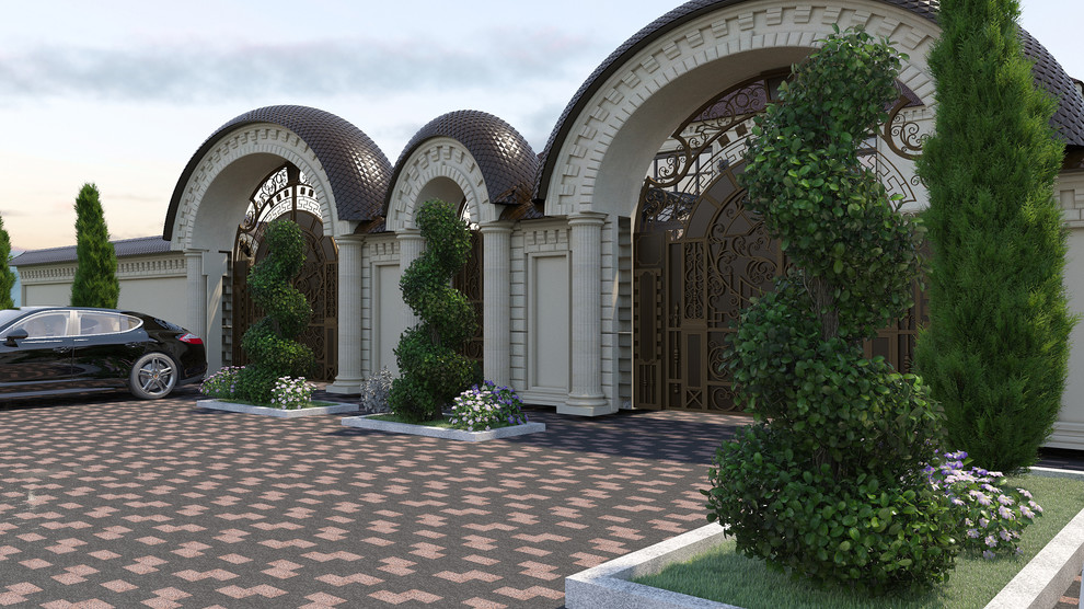 частный дом дизайн проект двора и прилегающей территории