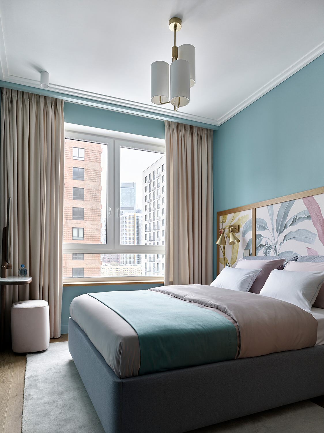 Небольшая квартира в оттенках синего