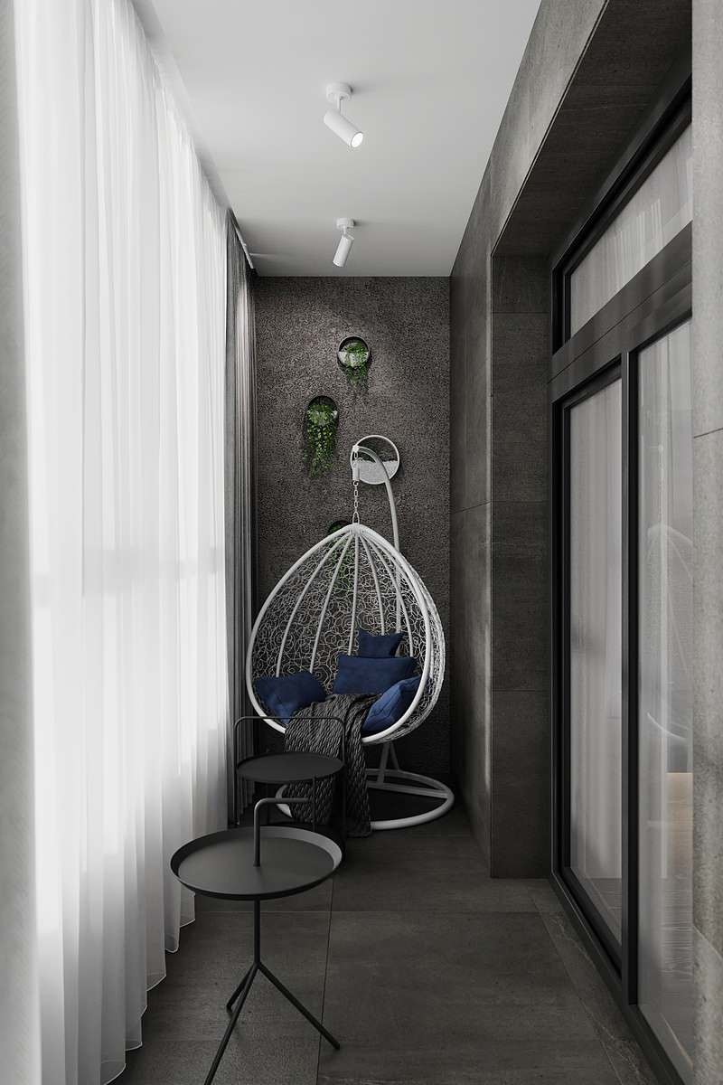 Интерьер квартиры в современном стиле, ЖК «Остров», 90 кв.м.